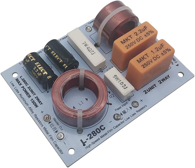 2pcs 2 Way 130W Hi-Fi Audio Speaker Frequency Divider 2rd Order Crossover Filters