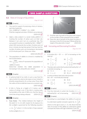 Image of MTG CBSE Class 12 PYQs Book | 10 Years (2026-2017) Chapterwise Topicwise Solved Papers Class 12 Mathematics - CBSE Champion For 2027 Exam | Free Video ... | CBSE Sample Papers (As Per Pattern)