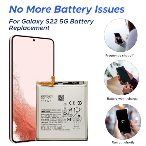 Image of GREEN FUSION New Cellphone Battery Compatible with Galaxy S22 SM-S901 Series, Includes Instruction & Tools