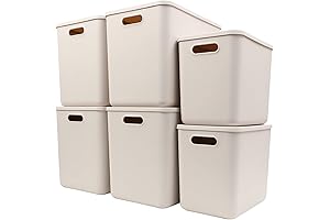 Classroom Storage Bins: Plastic Lidded Organizer Bins for Shelves, Desktop Drawers, Closet, Playroom, and Office