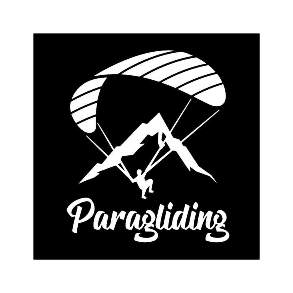 Auto Accessory Car Stickers Vinyl Decal Paraglider Paragliding Motorcycle Decorative Accessories(White)
