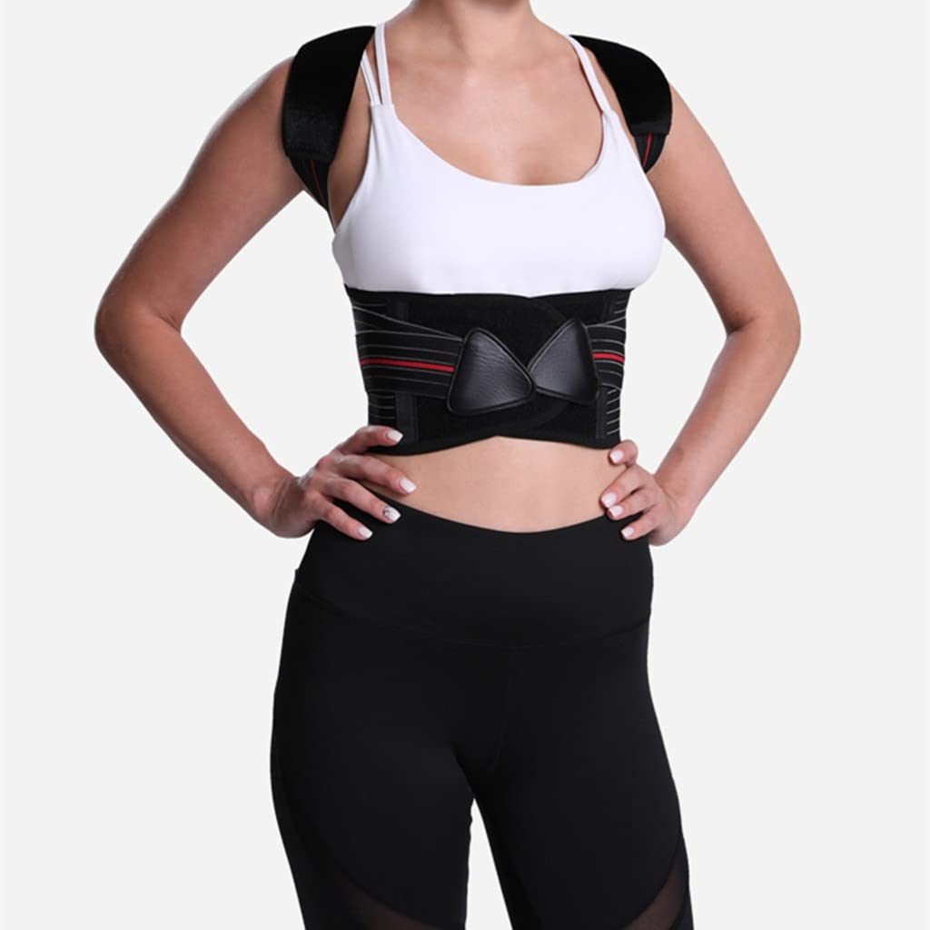 Adjustable Corrector Back Support Shoulder Brace Correction Spine Postural Fixer Tape Color Black Size Small Black XX decorate