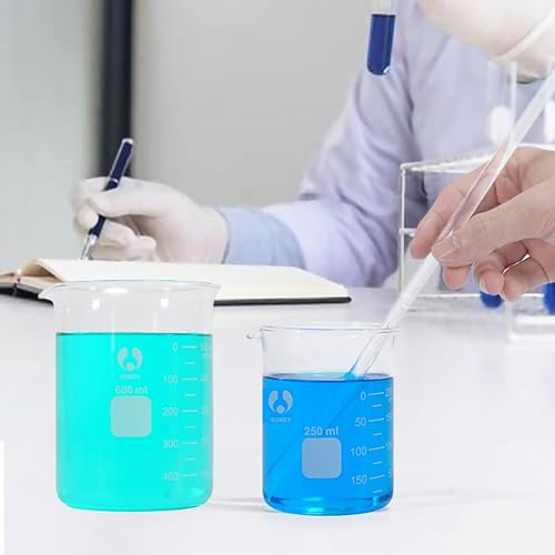 Miniatura 4 de Bomex Scientific 500ml Glass Beaker 3.3 Borosilicate Glass Double Scale Graduated