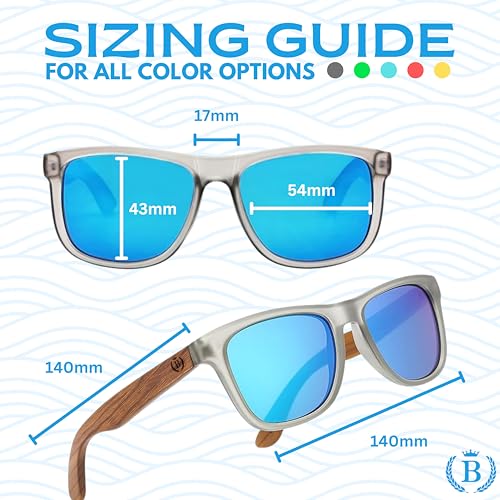 Mens Polarized Wood Sunglasses - Wooden Frame Sunglasses, UV400 Protection, TAC Lens, Spring Hinges, Multiple Colors4