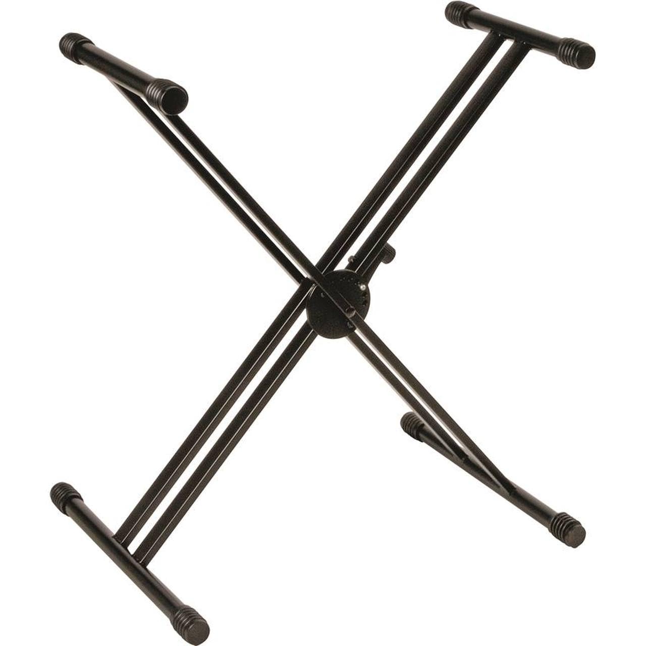 QUIK LOK - QL/646, Robusto Supporto a X a Singolo Livello Doppio Telaio per Tastiera, Serie PRO, Carico Massimo 90 kg, Peso 4,8 kg, Colore Nero
