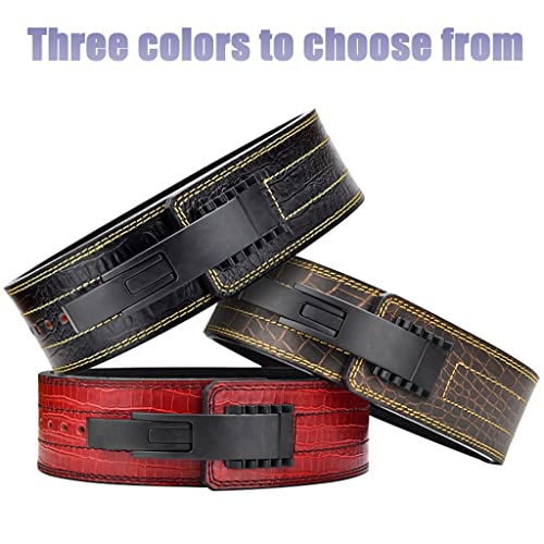 Fitness-Belt-Leather-Weight-Belts-for-Weightlifting-Squats-Lower-Back-Support-Strength-Training-Equipment-Color-Red-Size-83-109CM