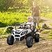 Qaba 24V 2 Seater Ride on Car, Electric Off-Road UTV Truck w/Parent Remote Control, Music, Lights, Ride on Toy for Kids Ages 3-8, White