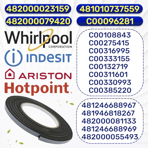 Ceranfeld Dichtungsband Universal 2,5 m x 5 mm x 3 mm mit Originalcode 482000023159 482000079420 C00096281 481010737559 481246688567 für Indesit für Whirlpool - MONTERAL