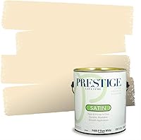 Vista 134 de PRESTIGE Pinturas de pintura exterior e imprimación en uno, 1 galón, plano, combinación comparable de Benjamin Moore* Manzanilla*