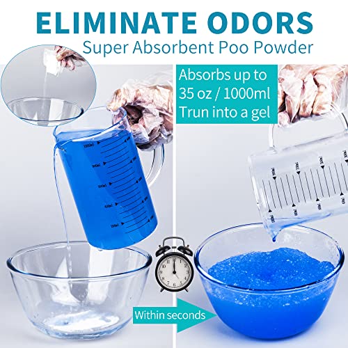 Bedpan Set With 30 Absorbent Pads Gel And 30 Disposable Liners, Bed Pan For Elderly Females Women, Bedpan With Liners And Liquid Waste Poo Powder For Men Male #TOP3