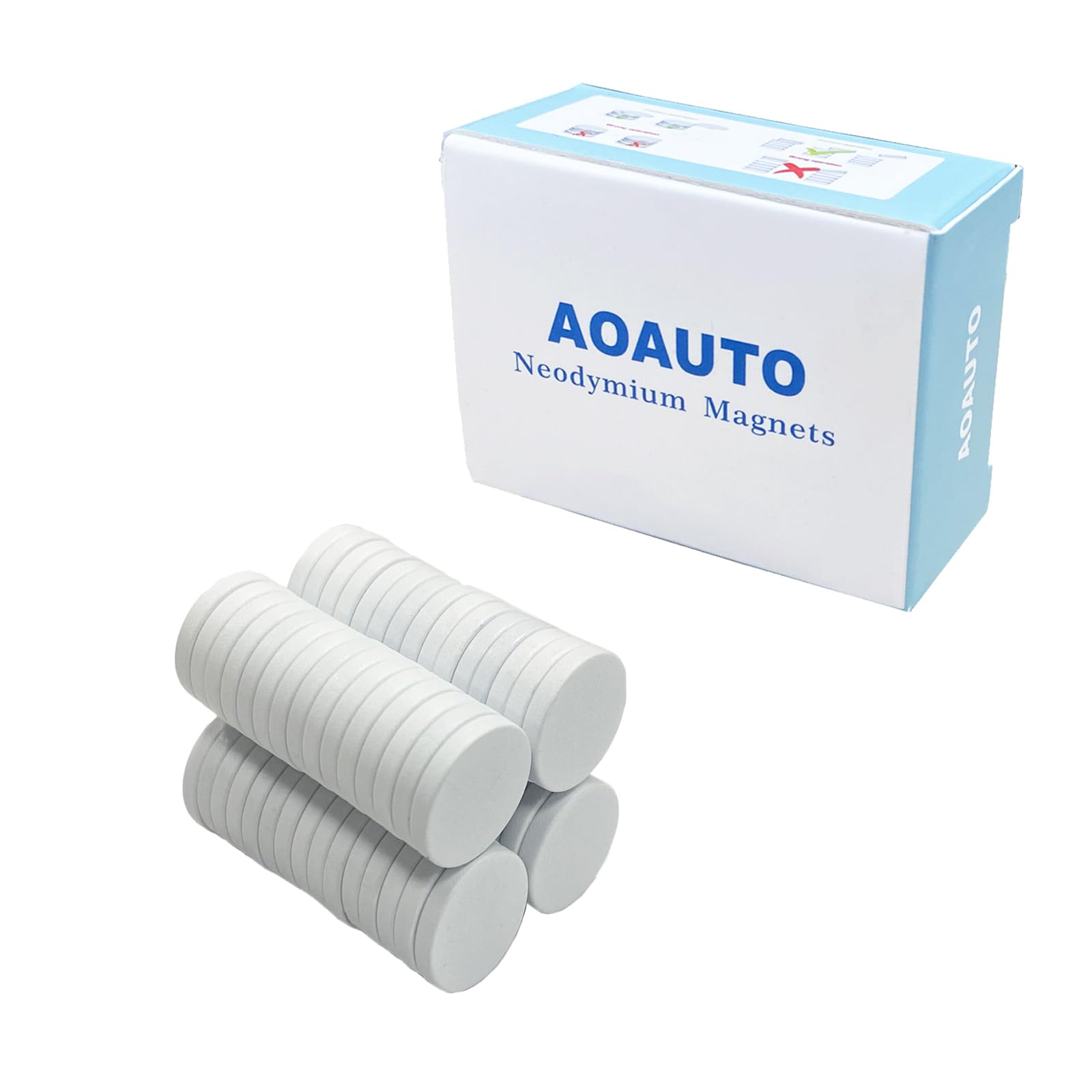 Small Neodymium Disc Magnets with Epoxy Coating,Waterproof Strong Mini Round Rare Earth Magnets for Fridge,DIY,Scientific,Craft,Office,12x2 mm(60PCS)