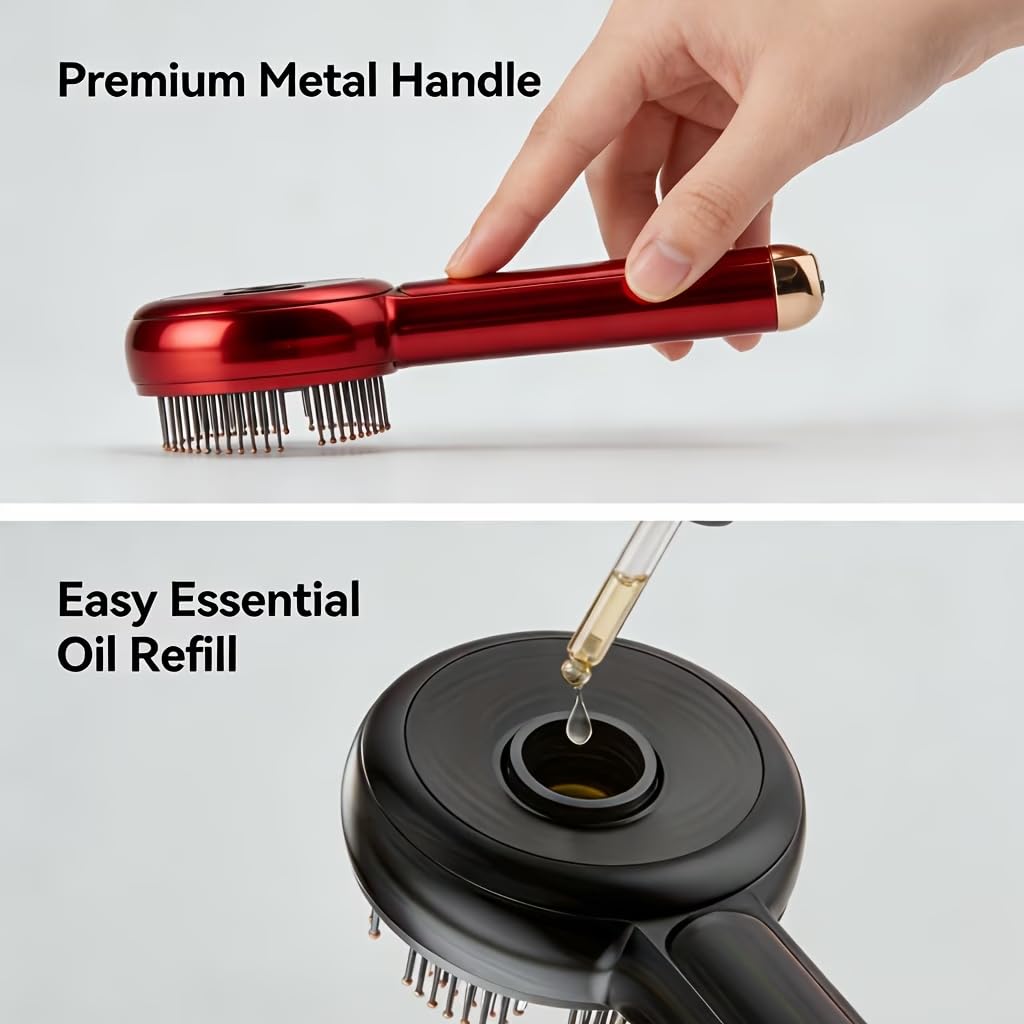 3 in 1 Scalp Massager Hair Growth Hair Oil Applicator, Electric Scalp Brush for Deep Cleansing, Stimulates Hair Regrowth for Men & Women, Waterproof Head Massager for Scalp Care and Relaxation at Home
