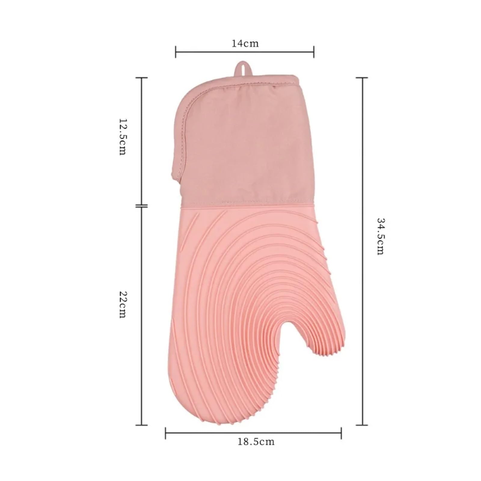 Genérico 2 uds Guantes de Horno, Silicona algodón, 34.5x18CM
