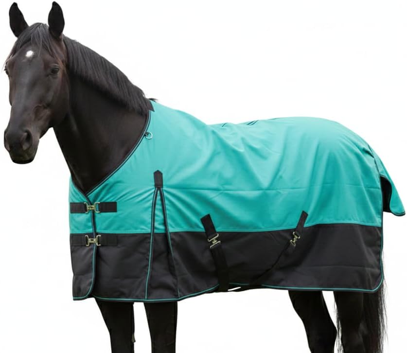 1200D Waterproof Medium Weight Poly (250g Fill) Horse Winter Turnout Blanket with Standard Neck AT010002TQ-69