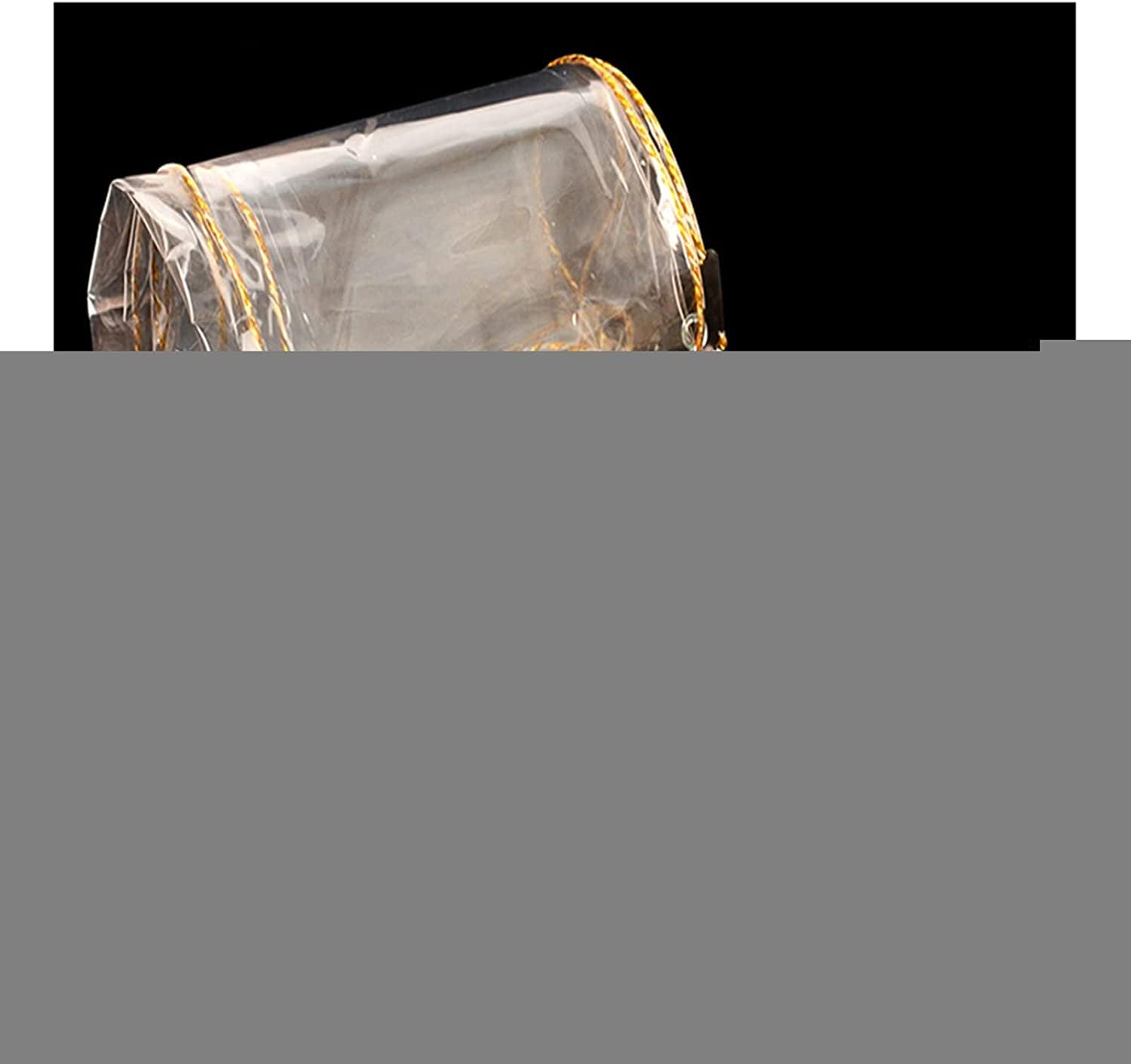 Bâche transparente en PVC 0,5 mm imperméable 2,3x2,5m avec œillets pour serre