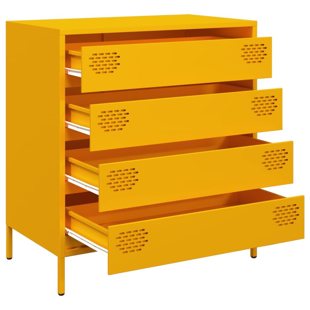 Générique Buffet Jaune Moutarde 68x39x73,5 cm Acier laminé à Froid,Buffets & bahuts,851289