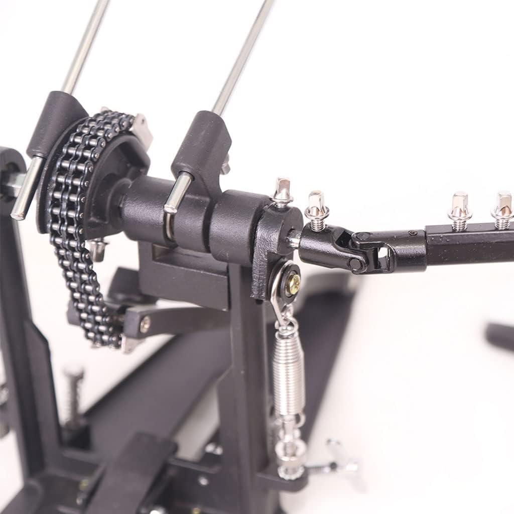 Double Bass Pedal,Heavy Duty Double Chain Double Bass Drum with Drum Beater Stick Kick Drum Pedal for Beginner Pro Drummers Instrument Accessory