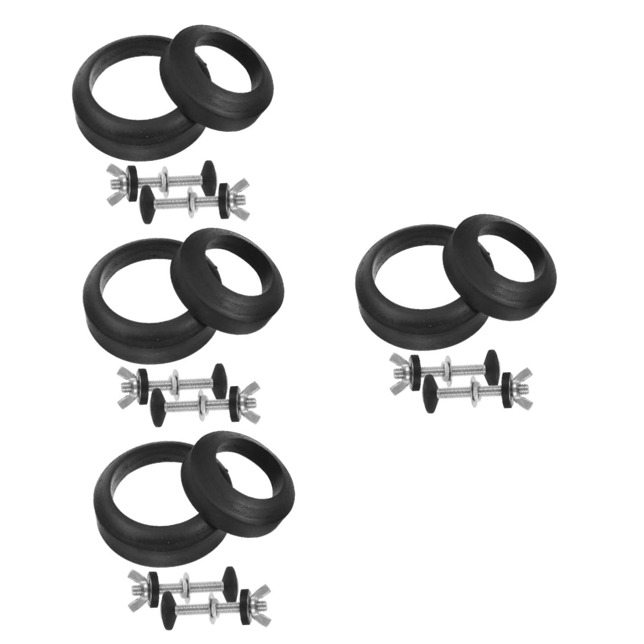 NUOBESTY 4 Set Di Viti Per Wc Anello Di Tenuta Sedile Del Serbatoio Bulloni Di Fissaggio Per Wc Kit Di Installazione Per Wc Fissaggio Meccanico Per Wc Parti Di Riparazione Per Wc