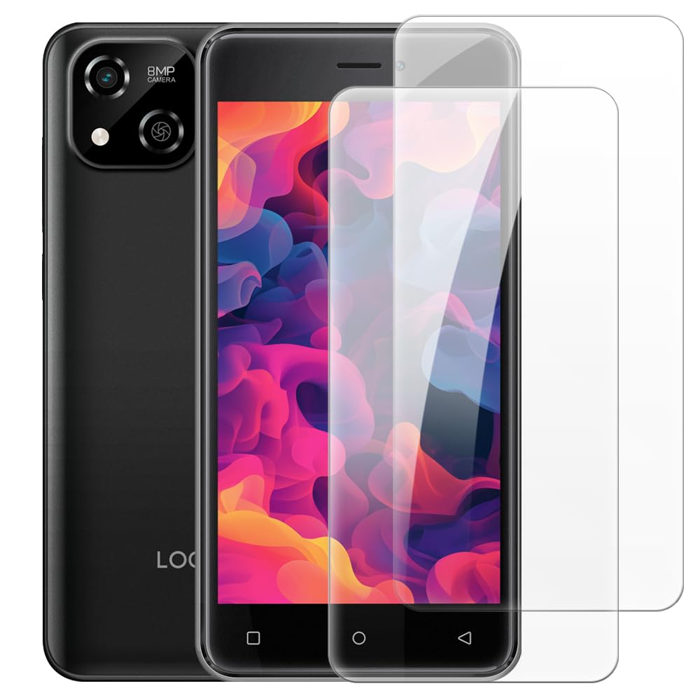 (2 Pack Tempered Glass Screen Protectors for Logicom Ezy Ultra Clear HD Protection Film for Logicom Ezy (5.0 inches) (TM2)
