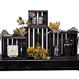 Vintage Stained- Rustic Wood Crates- Set of 4