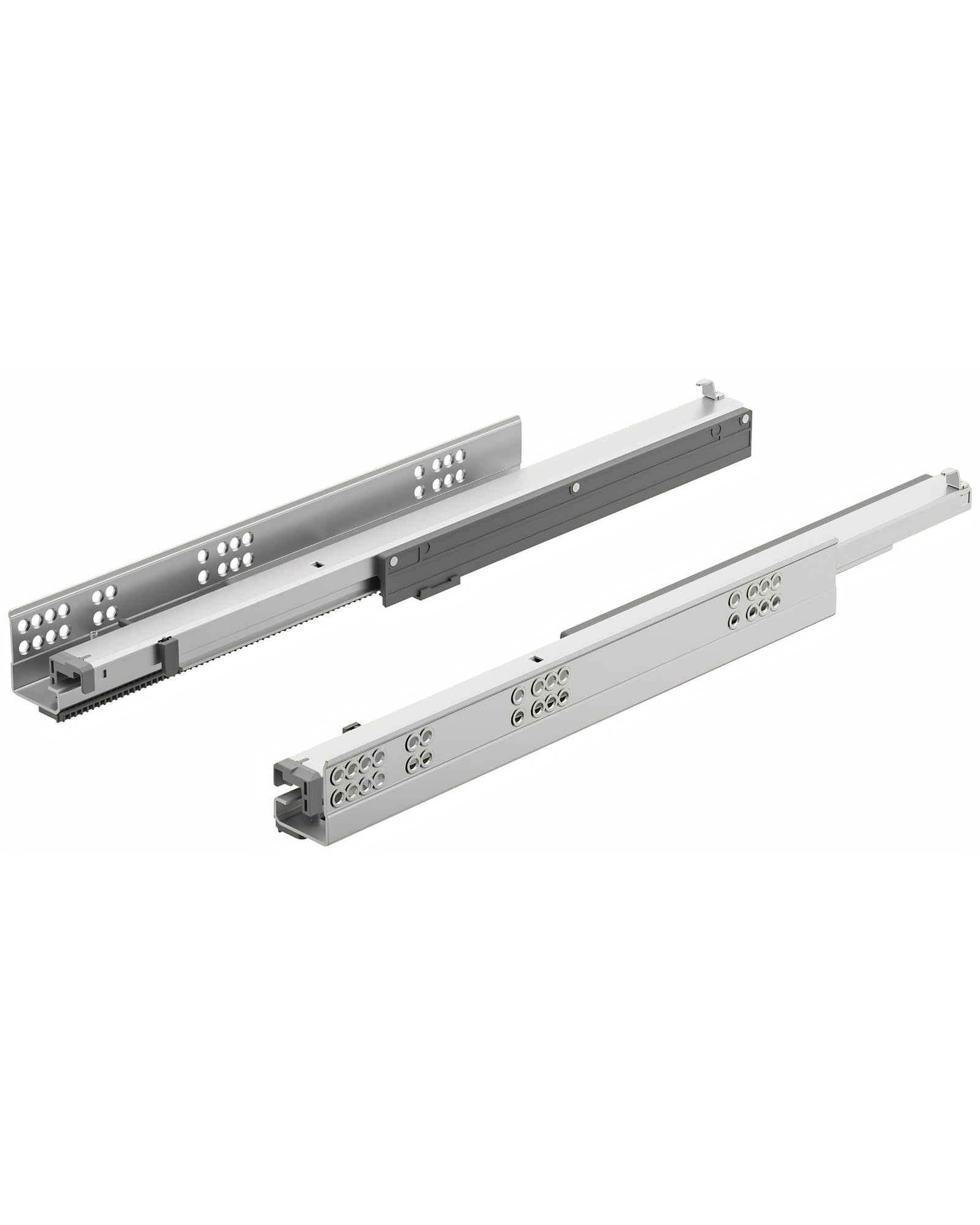 Gedotec Drawer Runners Full Extension – 1 Pair – Pull-Outs: 270 mm – Underfloor Guide with Pin Mounting – Telescopic Runners for Wooden Drawers – Drawer Rails with Damping