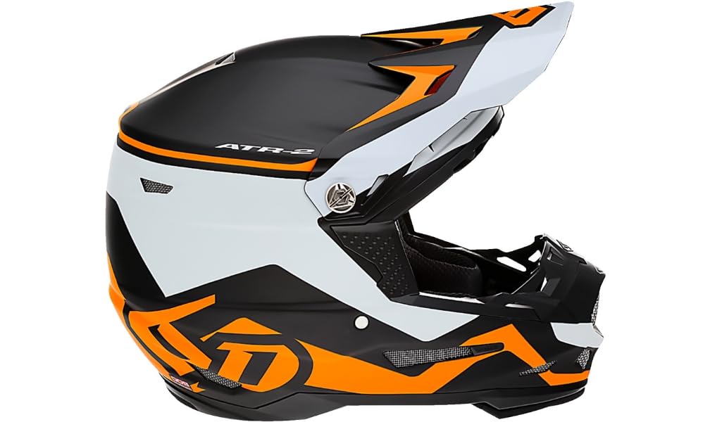 6DATR-2 Driven MX Offroad Helmet Neon Orange MD