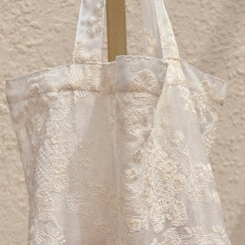 Bolsos tote para mujer con encaje, bolsos de hombro y de mano para verano, viaje, vacaciones y playa miniatura 2