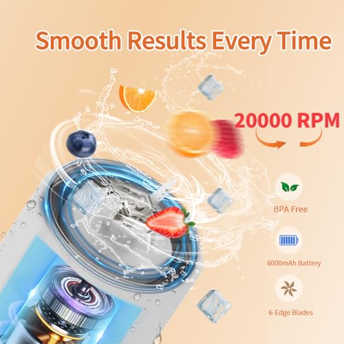Image of Portable Blender, Personal Blenders with Pulse Mode, Smoothie & Shake Maker