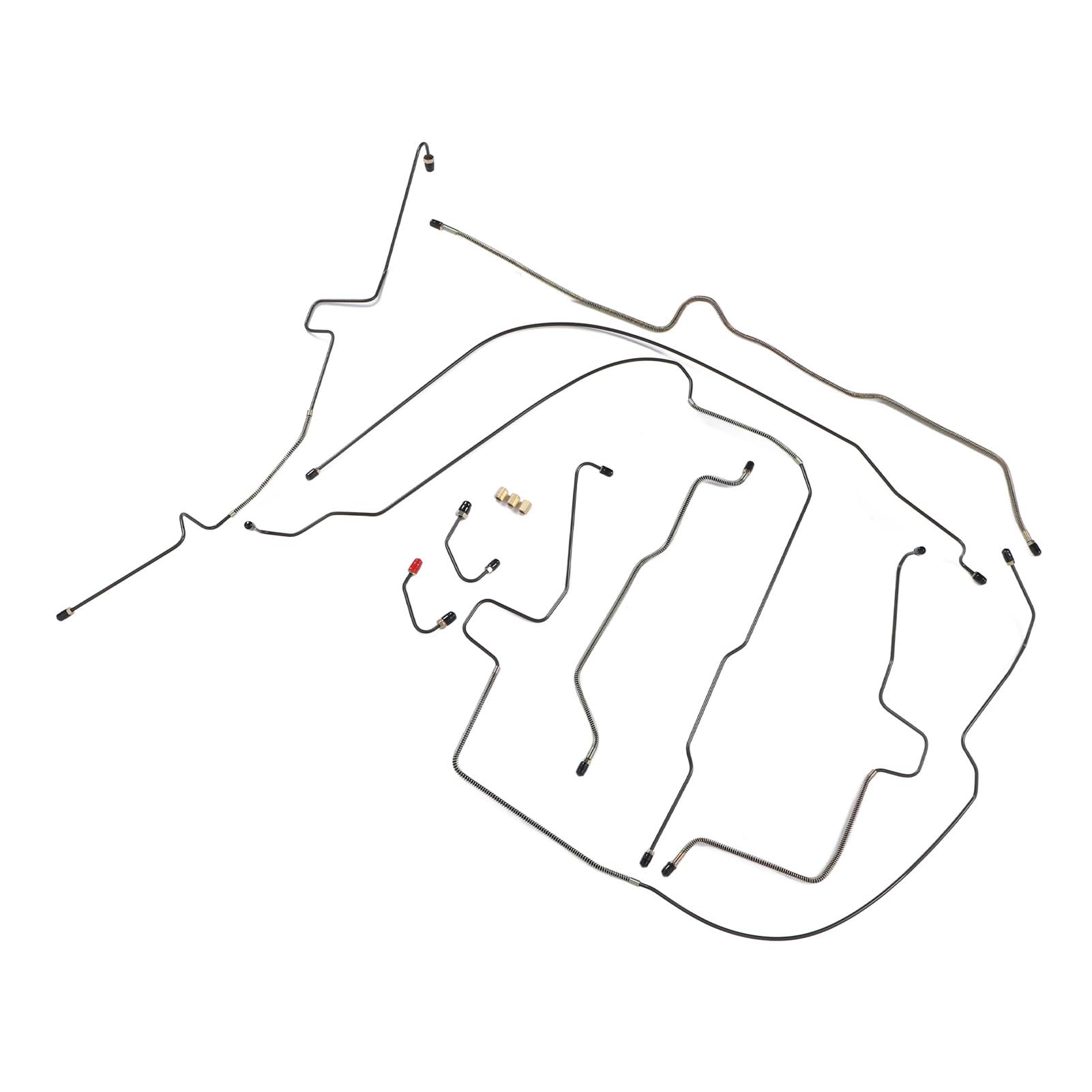 Ausla Zestaw Przewodów Hamulcowych ze Stali Nierdzewnej Wstępnie Uformowany Zestaw Hydraulicznych Przewodów Hamulcowych SJPB9701 919221 Kompletny Zamiennik Przewodu Metalowego do Naprawy Hamulców