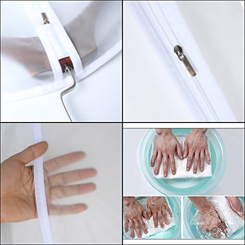 HomeClean Garment Bag Clear 60 x 100cm(24'' x 40'') Suit Bag Moth Proof Garment Bags White Breathable Full Zipper Dust Cover for Suit Dance Clothes Closet Pack of 6