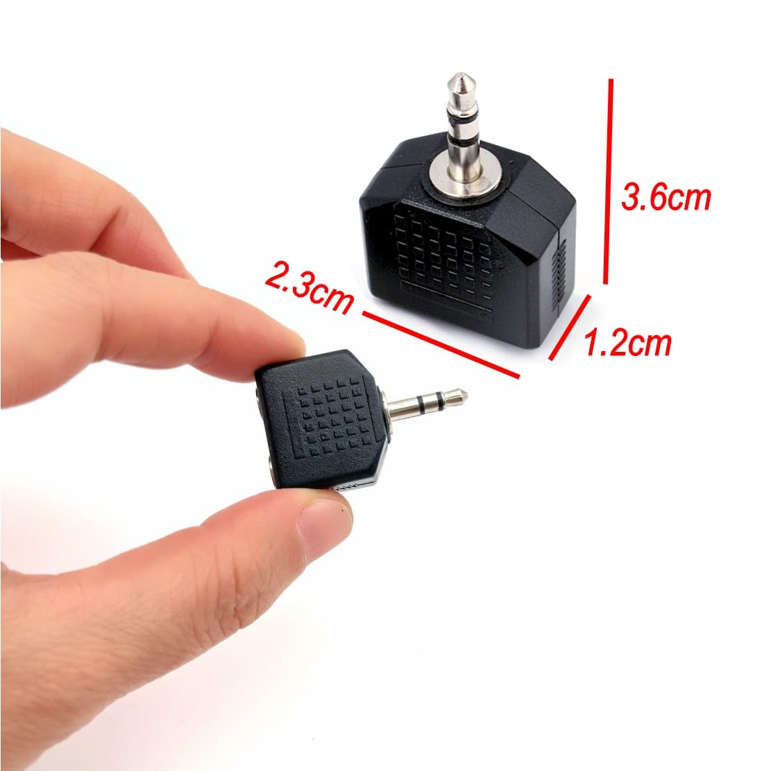 JZK 3,5 Mm Hoofdtelefoonsplitter – 2 Stuks – Mannelijk Naar 2x Vrouwelijk – Audio Delen Met Vrienden – Voor Telefoon, Laptop, Tablet