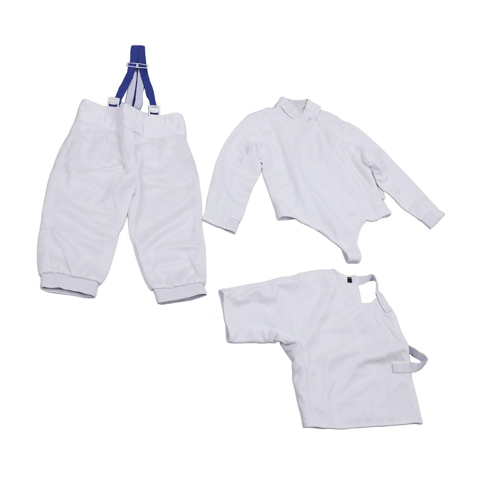 Traje de Esgrima para Niños, Conjunto de Entrenamiento de Tela a Prueba de Puñaladas de Seda de Hielo, Mano Derecha para Competiciones, 1 Camisa, 1 Pantalón, Chaleco