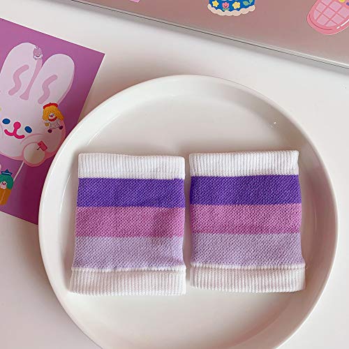 Handgelenkbandagen mit bunten Streifen, elastisch und atmungsaktiv, für Kinder, Mädchen, Frauen, Einheitsgröße, passend für linke oder rechte Hand, 4