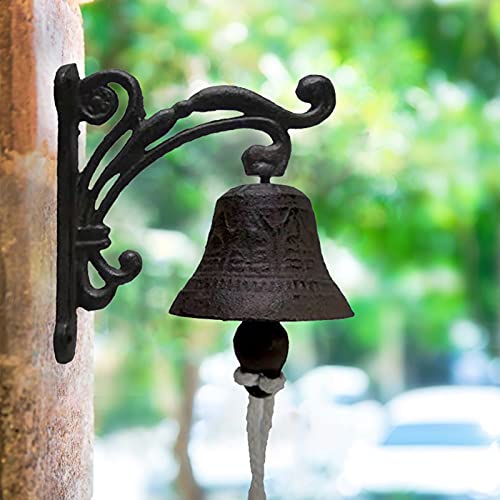 Campana para Puerta, Campana De Pared De Hierro Fundido, Timbre De Metal Montado En La Pared, Campana para Puerta De Entrada, Campanas Decorativas De Estilo Antiguo para Al Aire Libre, Jardín