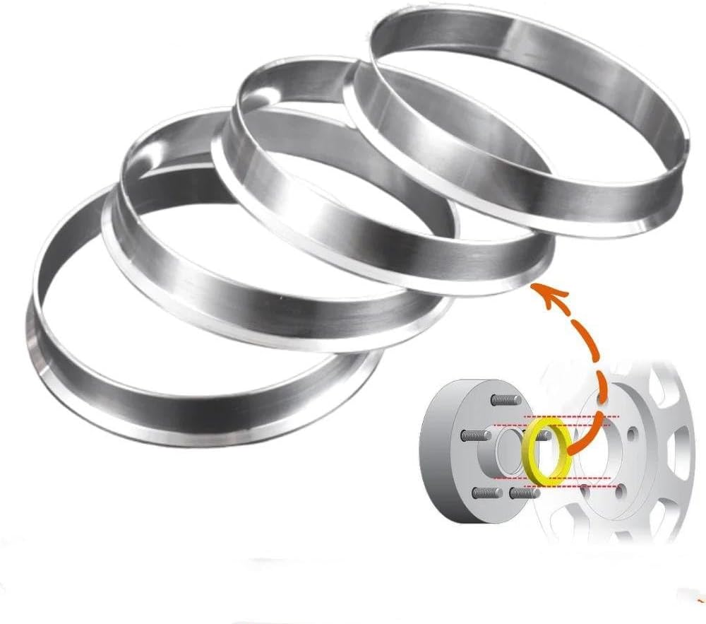 Wheel Spacer Hub Rings 73.1-66.1 .45 .6 67. 68. 69. 70. 71.5 72. Wheel Center Ring Bore Spacer Aluminum Alloy Qty(66.45mm to 73.1mm)