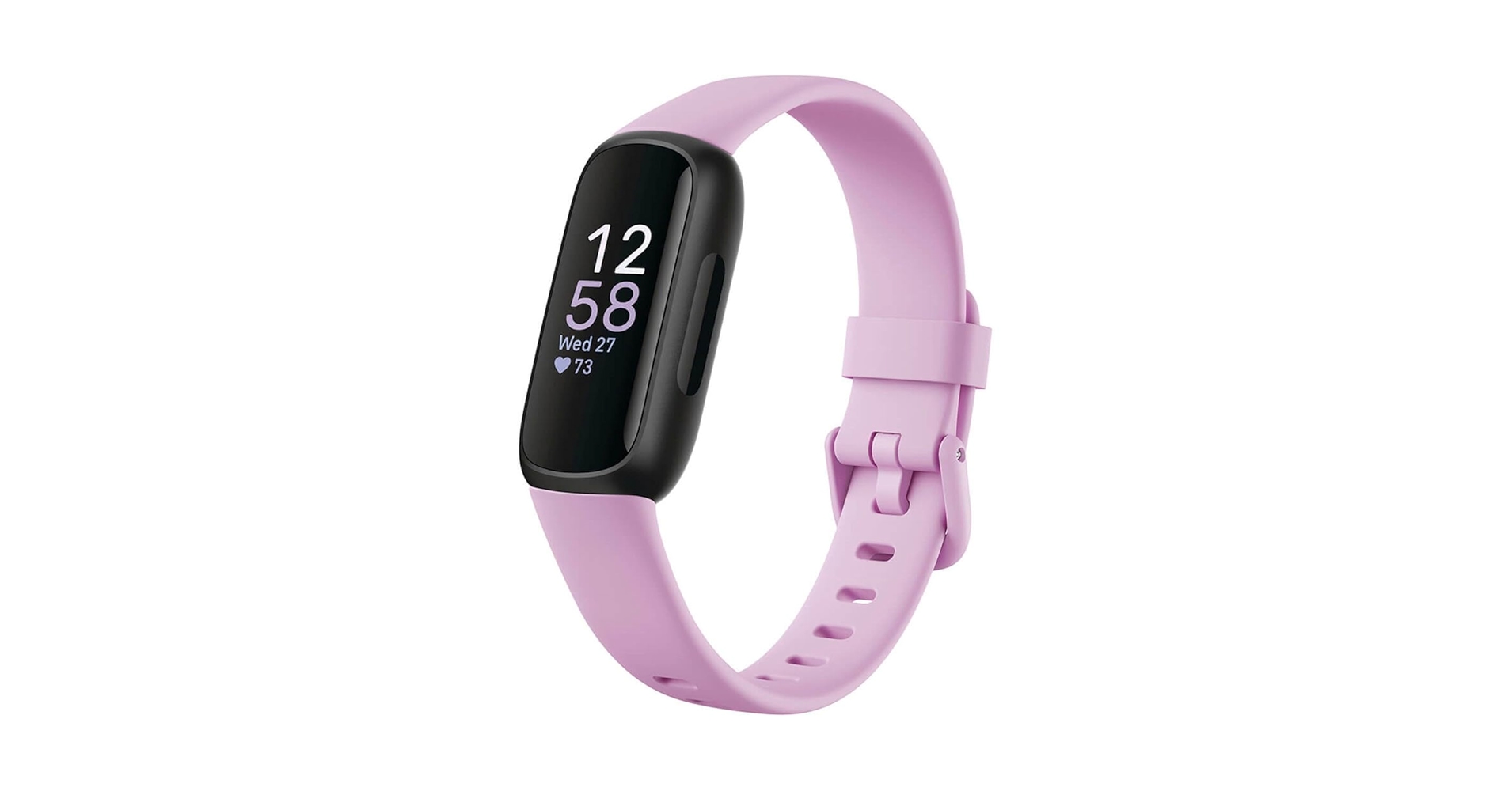 Fitbit Inspire 3 Health &-Fitness-Tracker with Stress Management, Workout Intensity, Sleep Tracking, 24/7 Heart Rate and more, Lilac Bliss/Black, One Size (S & L Bands Included)