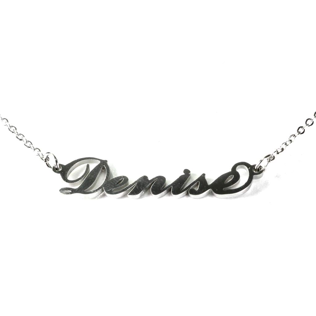 Flowers Collana Vari Nomi in Acciaio lucidissimo. Girocollo Collana con Nome Donna per Essere Sempre al Top. Scegli Il Tuo per Un Ottima Idea Regalo