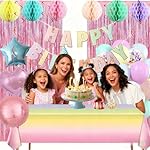 Birthday Party Decorations Kit Adult Party Supplies Decoración de Cumpleaños Happy Birthday Backdrop Decorations Party BagsTable Cloths for Birthday Party Happy Birthday Banner for Adult (Style B) - Image 5