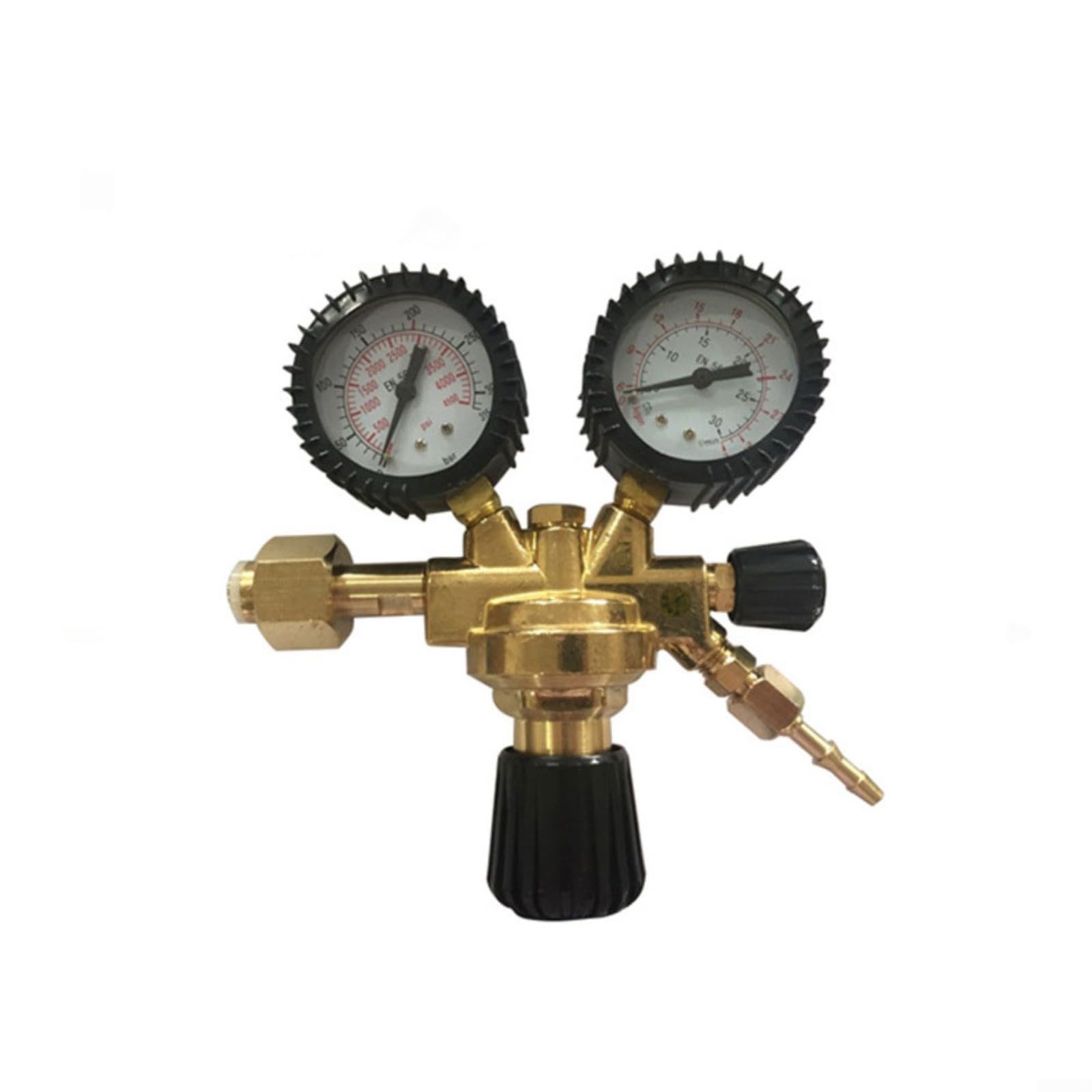 KiraKira Regulator ciśnienia MIG MAG TIG spawanie, do kompaktowego mosiężnego reduktora gazu, wlot 230 bar, średnica nominalna 22 mm