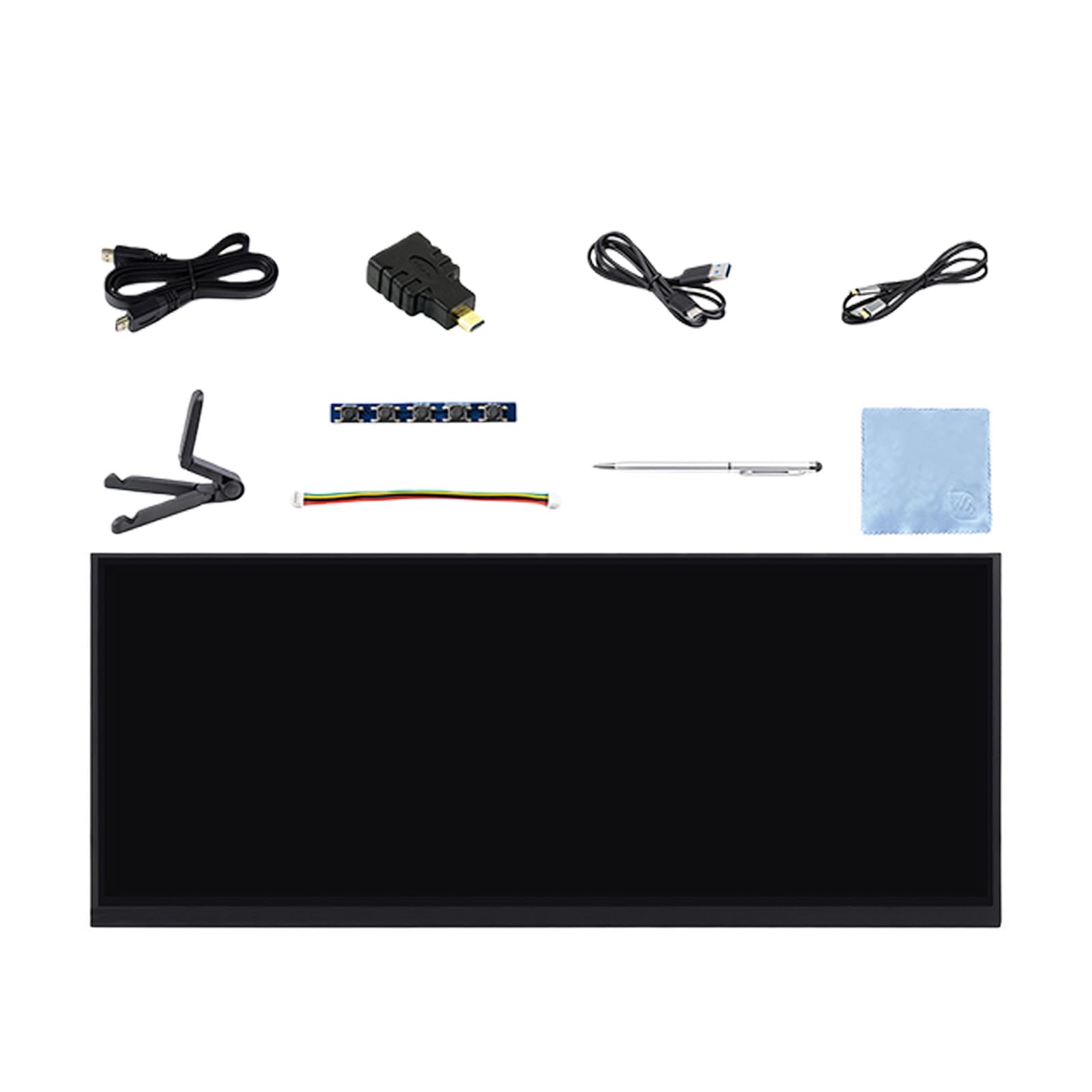 Pantalla táctil rectangular de 12.3 pulgadas, resolución de 1920 x 720, pantalla LCD táctil capacitiva de 10 puntos, panel LCD rectangular de repuesto