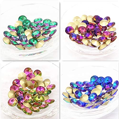 New 15pcs Elements Crystal Glass Rivoli Loose Beads 14mm - (Color: Blue Light)
