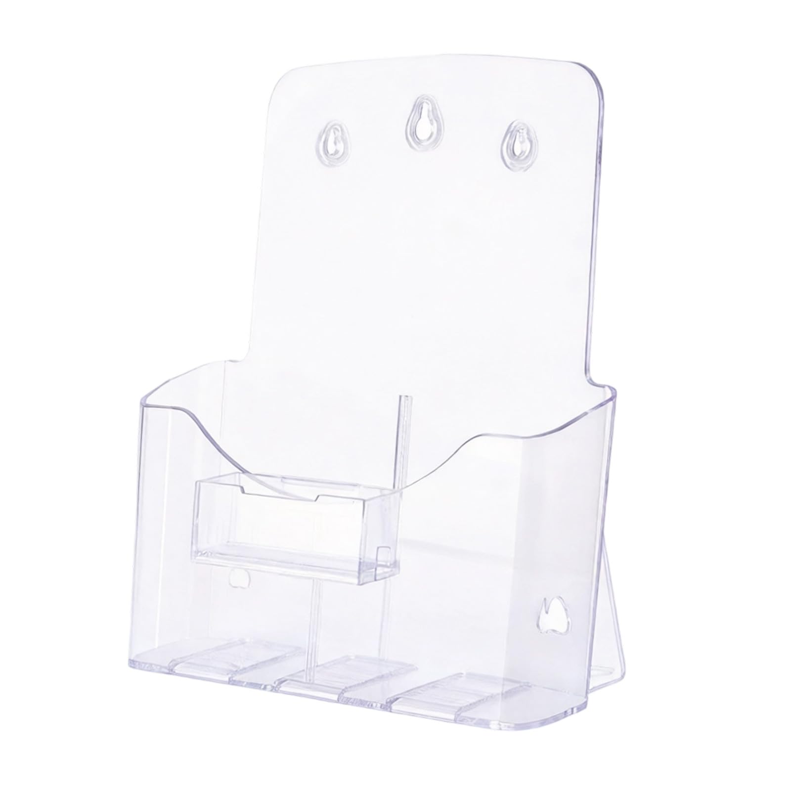 Shurhome Contemporary Acrylic Bookstand with Spacious Layers to Keep Magazines and Folders in Order Clear File Rack