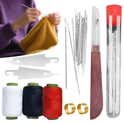 Kit Di Cucito - Organizzatore Del Filo A Aghi Da 37 Pezzi, Strumenti Di Cucito Per Viaggi Portatili | Casella Di Riparazione Del Filo Compatto Per Il Dormitorio Universitario HobbyHome Crafting Crafi