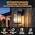 hameso Dusk to Dawn Outdoor Lighting, Waterproof Outdoor Porch Light with Tempered Glass, Outdoor Light Fixture for House Exterior Front Door Garage Patio