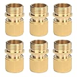 6 Pieces Brass Quick Female External Pipe Thread Faucet Connector Garden Hose Nozzle