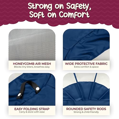 Image of Weird Wolf Foldable Baby Mosquito Net, Bottomless Net for Infants, for Safe & Easy Use | 107 x 74 x 55 cms Mosquito Net for Baby, Toddlers & Infant (0-36 Months)