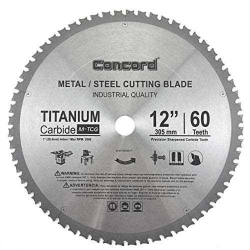 Concord Blades MCB1200T060HP 12-Inch 60 Teeth TCT Ferrous Metal Cutting Blade