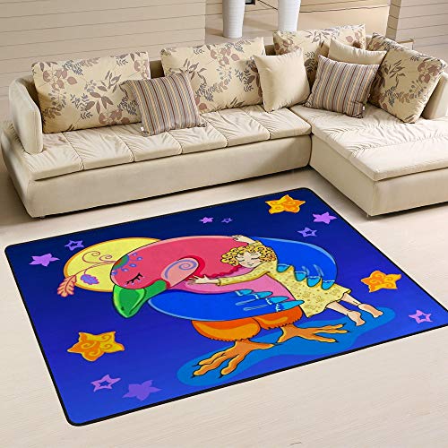 Tapis de décoration moderne oiseau grande taille pour masquer un sol froid