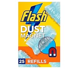Flash Duster Dust Magnet Refills, Trap & Lock Away Dust, Dirt, Hair & Allergens In No Time, 25 Dusters (5x5)