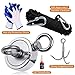 VNDUEEY 760 LBS Magnet Fishing Kit, Fishing Magnets Kit Includes Grappling Hook, Heavy Duty 65FT Rope, Gloves & Locking Carabiner - 2.36inch Diameter